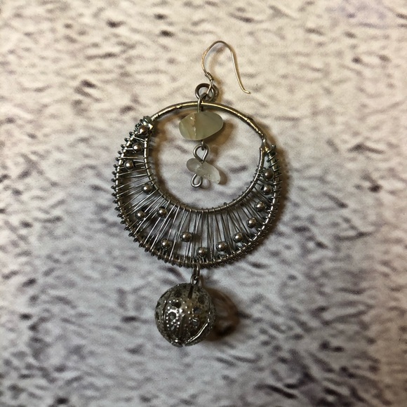 Beautiful upcycled silver hoops: Handmade by me - Picture 7 of 8